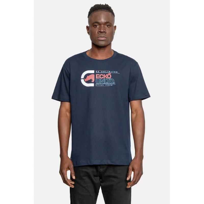 Camiseta Ecko Masculina LogoNew Marinho - M