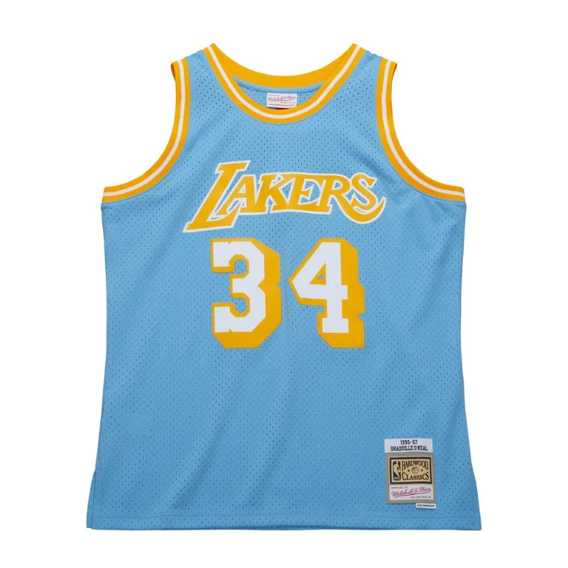 Regata Mitchell & Ness Swingman Jersey Los Angeles Lakers 1996-97 Shaquille O'Neal Azul Celeste - PP