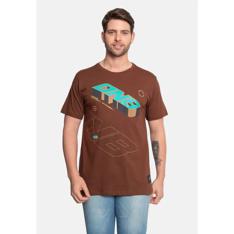 Camiseta Onbongo Estampada Marrom - M