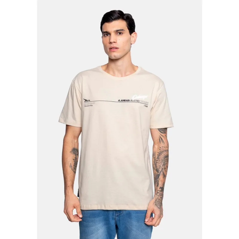 Camiseta Onbongo Estampada Bege - M