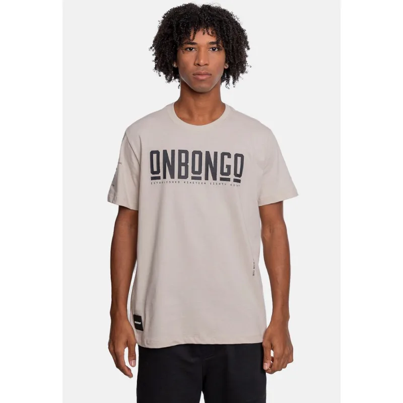 Camiseta Onbongo Estampada Areia - G