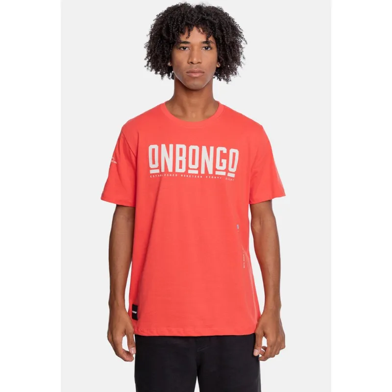 Camiseta Onbongo Estampada Coral - G
