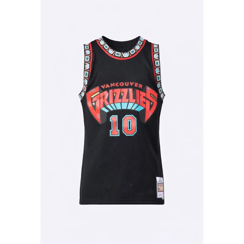 Regata Mitchell & Ness NBA Swingman Jersey Vancouver Grizzlies Mike Bibby 1998-99 Preta - 3XL