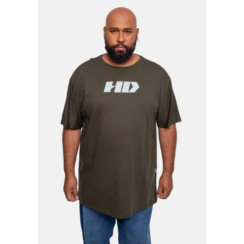 Camiseta HD Estampada Plus Size Verde Camiseta HD Estampada Verde - Plus P