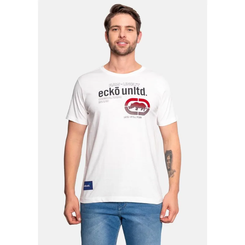 Camiseta Ecko Estampada Branca - GG