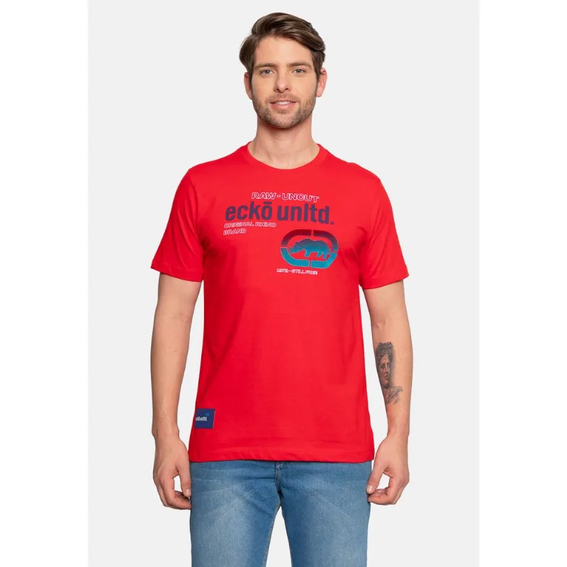 Camiseta Ecko Estampada Vermelha - M