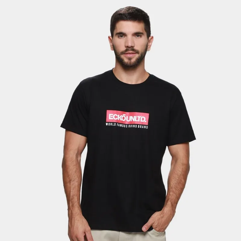 Camiseta Ecko Unltd Crom Masculina - Masculino - Preto