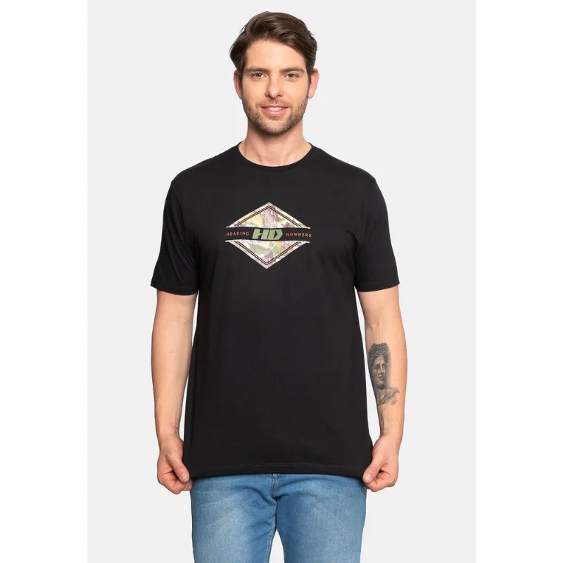 Camiseta HD Estampada Preta - G