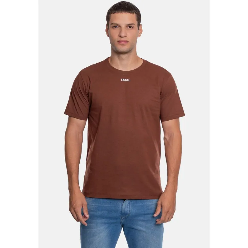 Camiseta Fatal Estampada Marrom - G