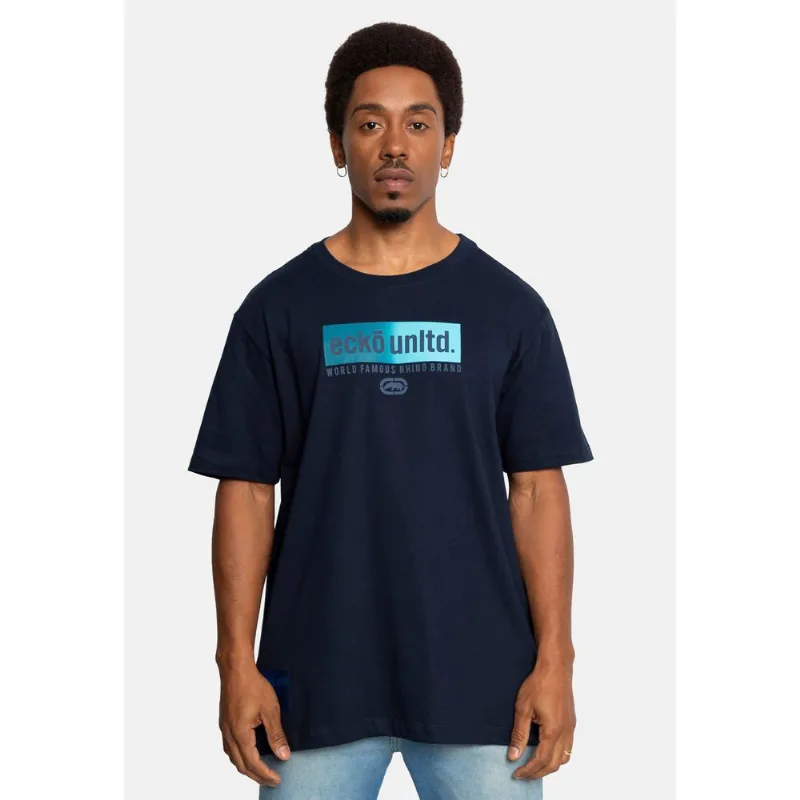 Camiseta Ecko Estampada Azul Marinho - G