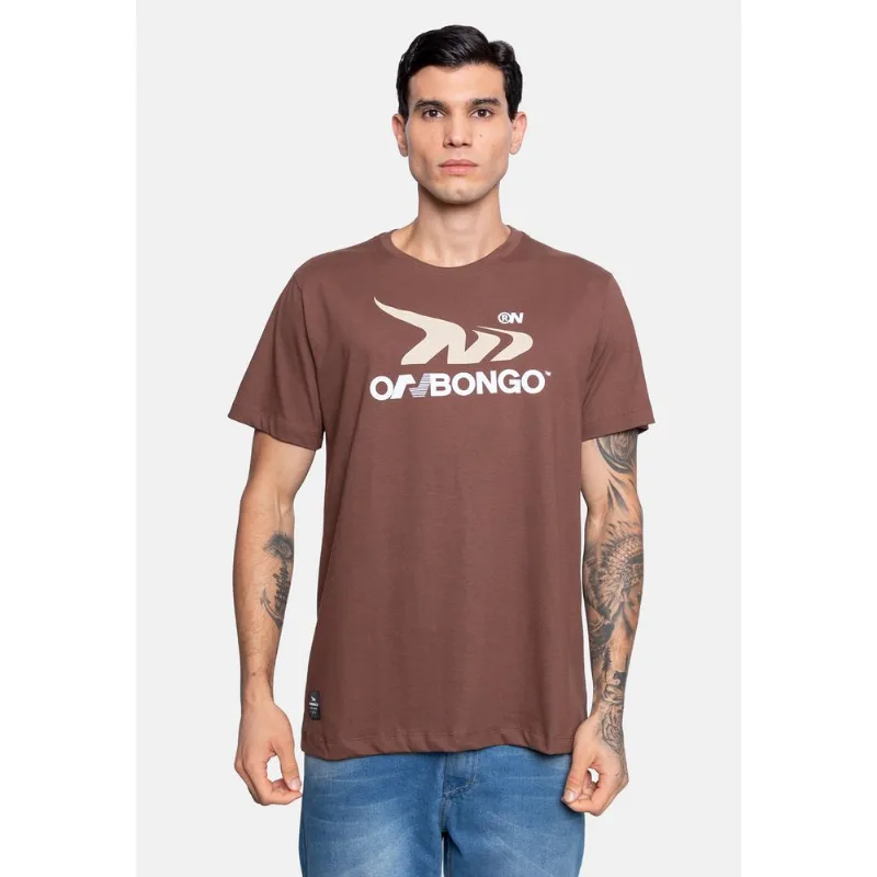 Camiseta Onbongo Estampada Marrom - G