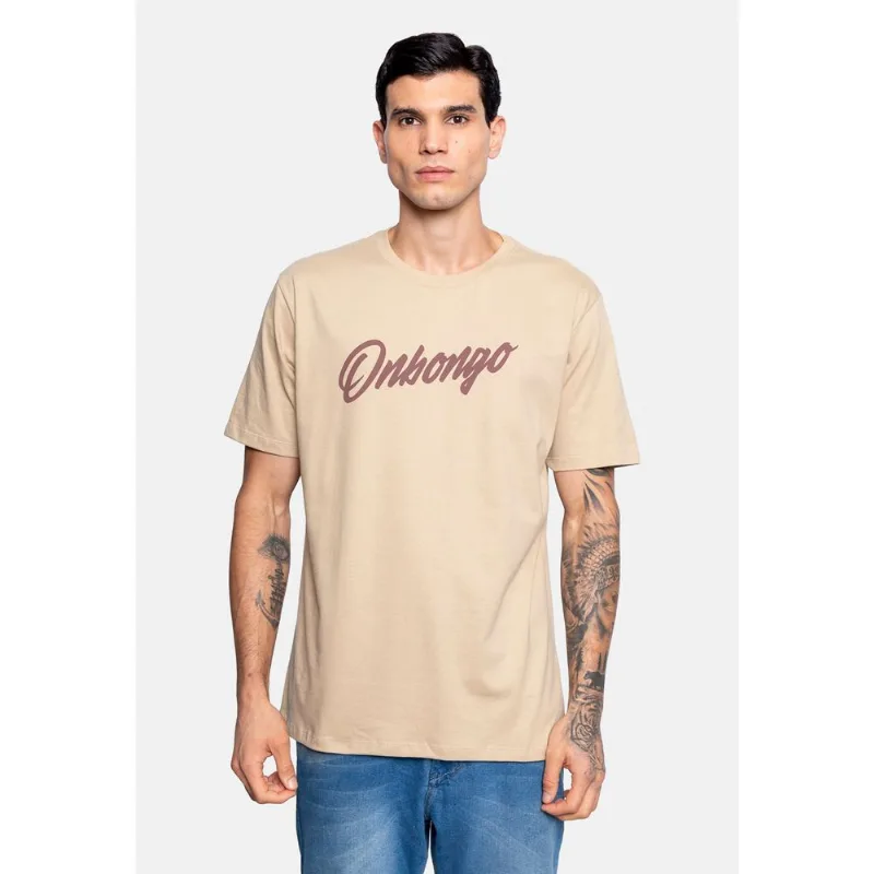 Camiseta Onbongo Estampada Bege - M