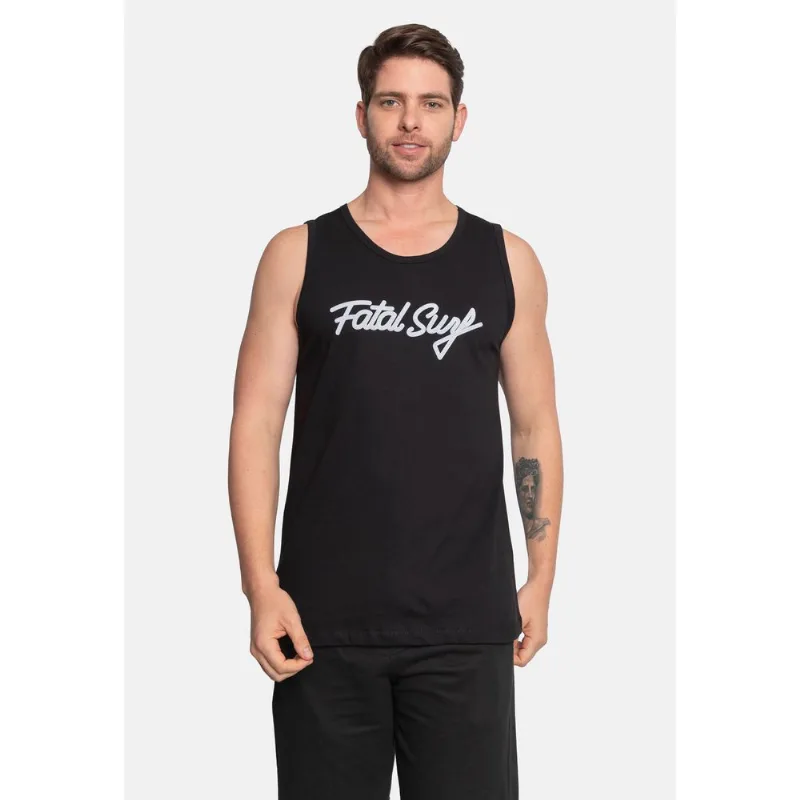 Regata Fatal Estampada Preta - GG