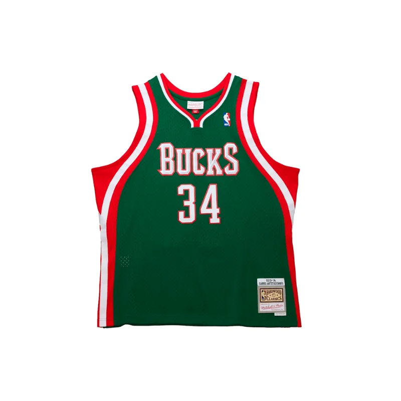Regata Mitchell & Ness NBA Swingman Jersey Milwaukee Bucks Giannis Antetokounmpo 2013-14 Verde - 3XL