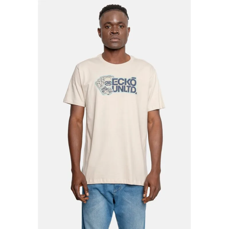 Camiseta Ecko Masculina Poker Areia - GG