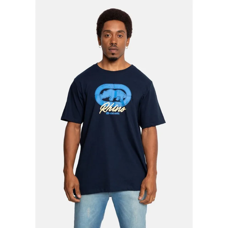 Camiseta Ecko Estampada Azul Marinho - P
