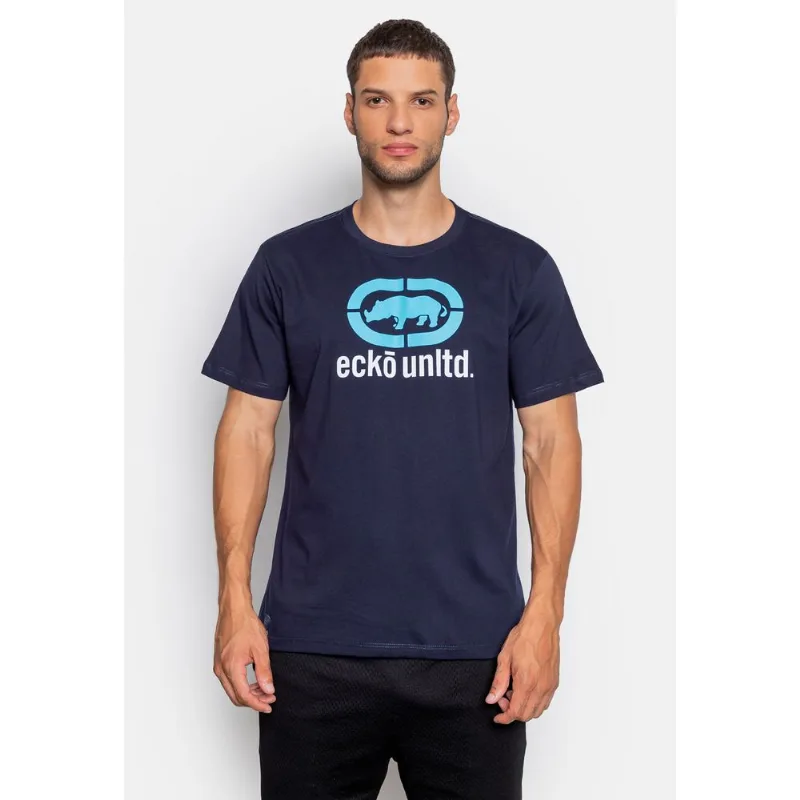 Camiseta Ecko Estampada Begin Azul Marinho - M