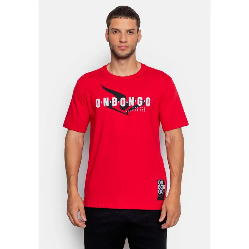 Camiseta Onbongo Estampada Vermelha - M