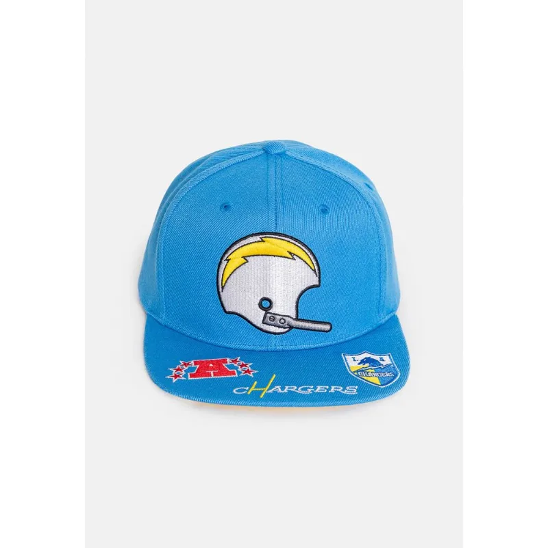 Boné Mitchell & Ness NFL Front Face Snapback Chargers Azul - ÚNICO