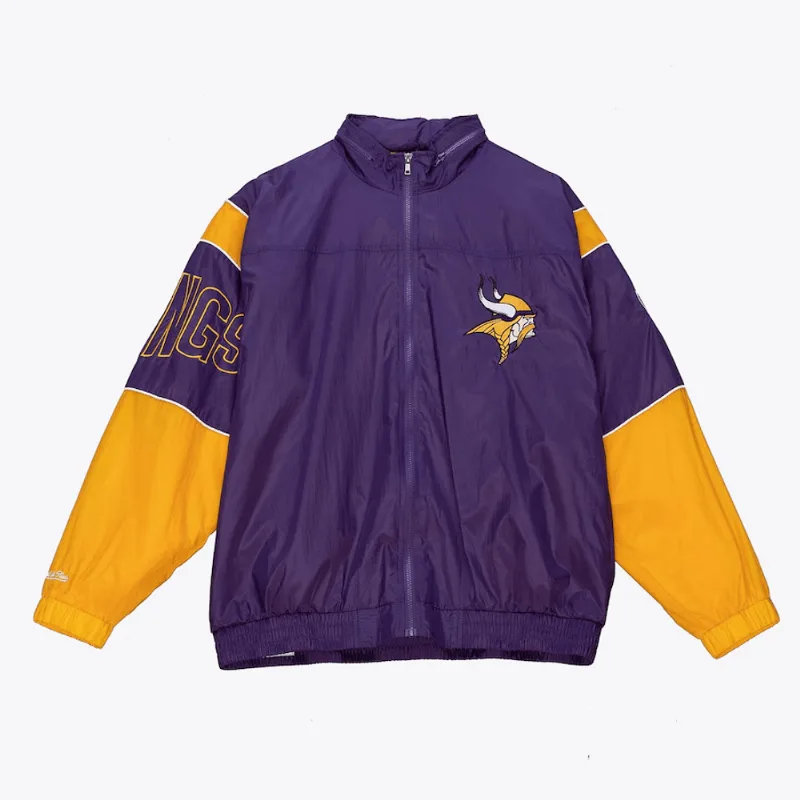Jaqueta Mitchell & Ness NFL Sideline Jacket Minnesota Vikings 1992 Roxa - 2XL
