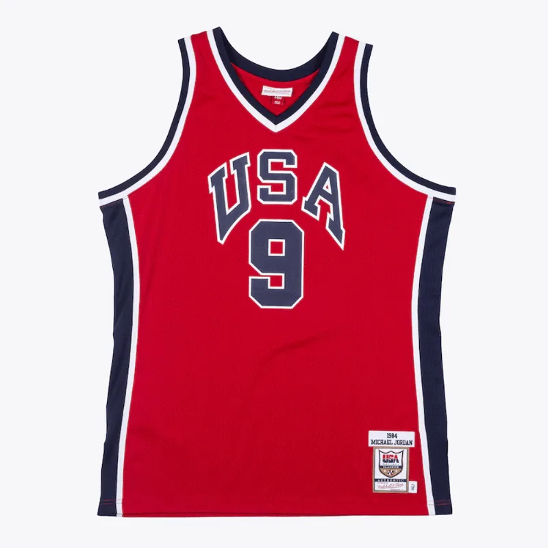 Regata Mitchell & Ness NBA Authentic Jersey Usa 1984 Michael Jordan Vermelha - L