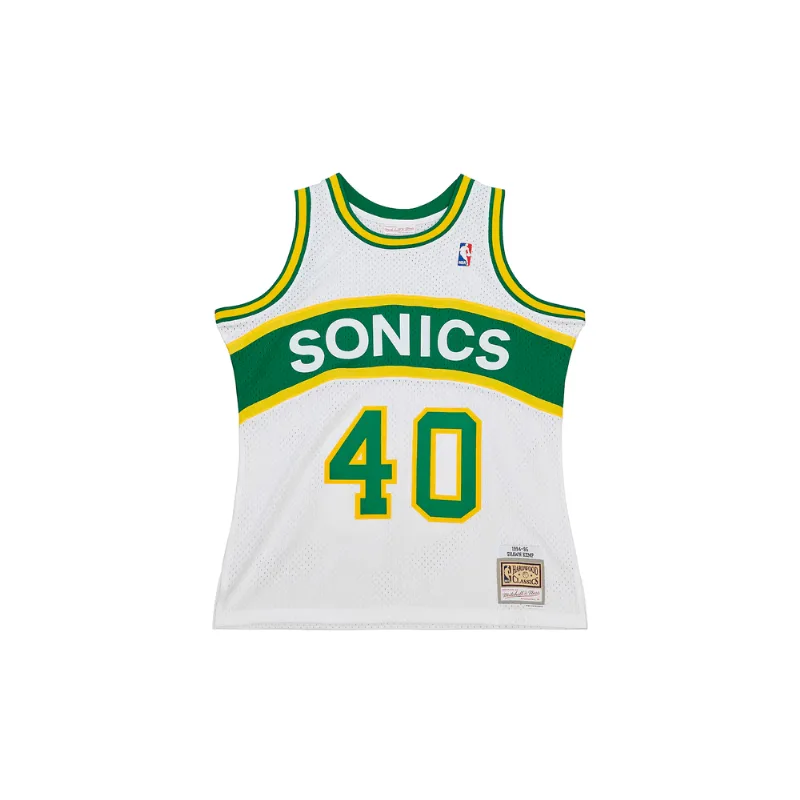 Regata Mitchell & Ness NBA Swingman Jersey Seattle SuperSonics Shawn Kemp 1994-95 Branca - M