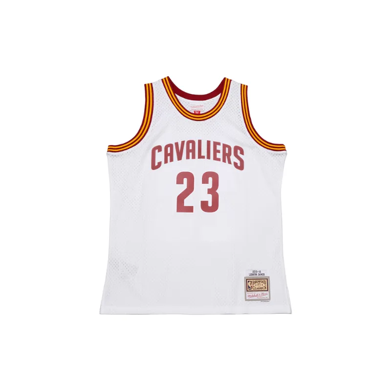 Regata Mitchell & Ness NBA Swingman Jersey Cleveland Cavaliers LeBron James 2015-16 Branca - 2XL