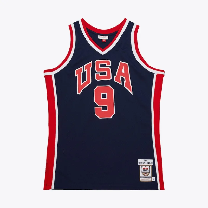 Regata Mitchell & Ness NBA Jersey Usa 1984 Michael Jordan Azul Marinho - M