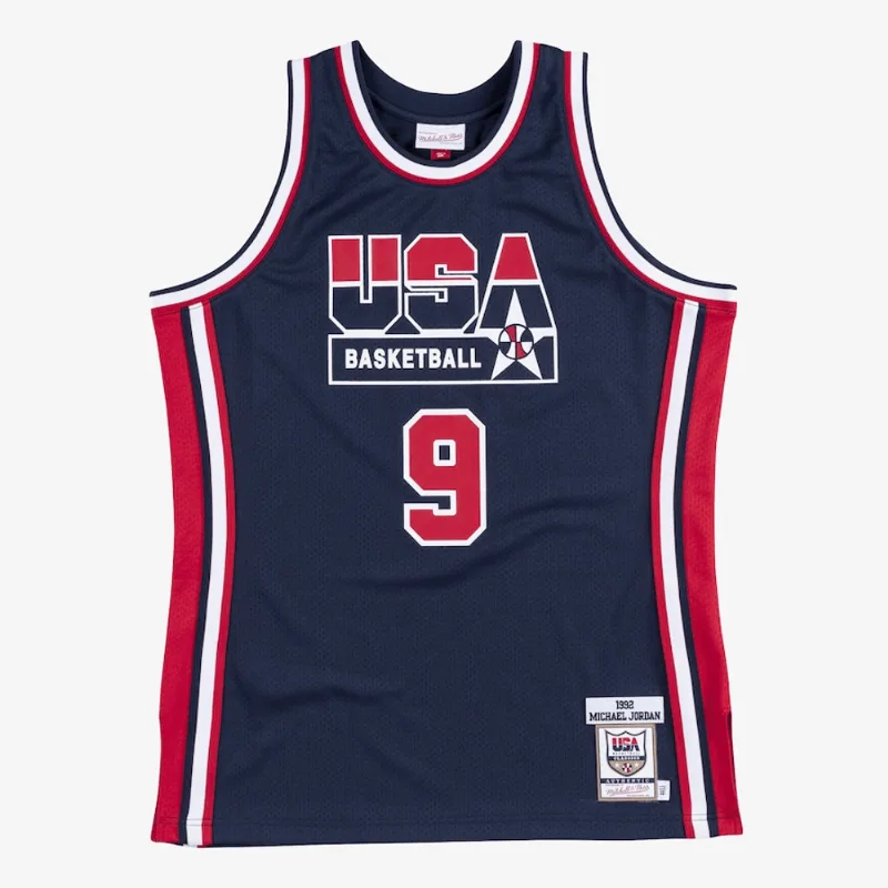 Regata Mitchell & Ness NBA Authentic Jersey Team Usa 1992 Michael Jordan Azul Marinho - 4XL