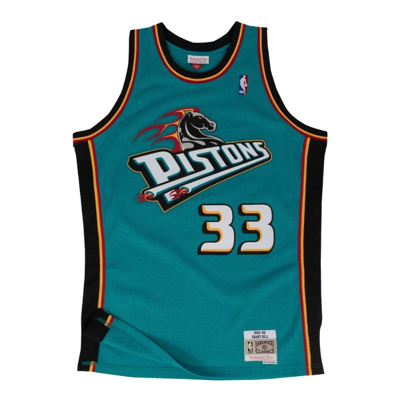 Regata Mitchell & Ness Road Swingman Jersey Detroit Pistons 1998-99 Grant Hill Verde - XGG