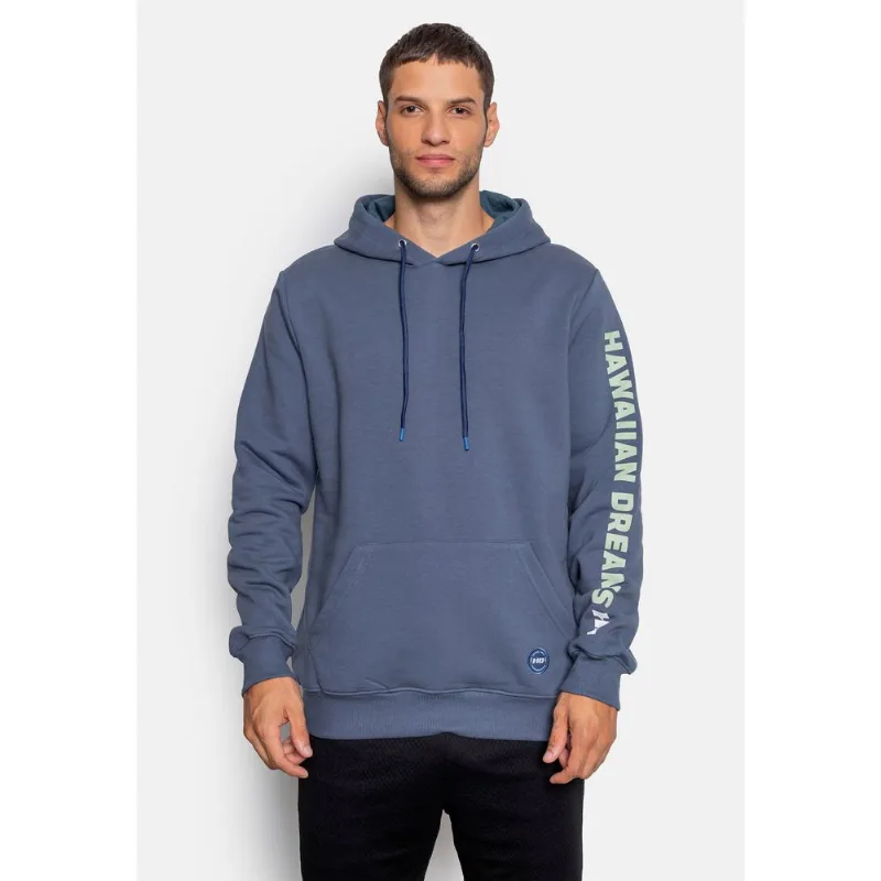 Moletom HD Canguru Fechado Azul Indigo - GG