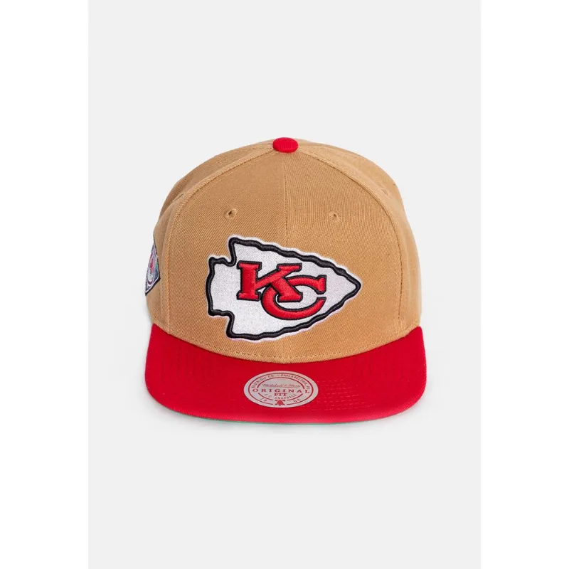 Boné Mitchell & Ness NFL All Work Snapback Kansas City Chiefs Caramelo Boné Mitchell & Ness NFL All Work Snapback Chiefs Caramelo - ÚNICO