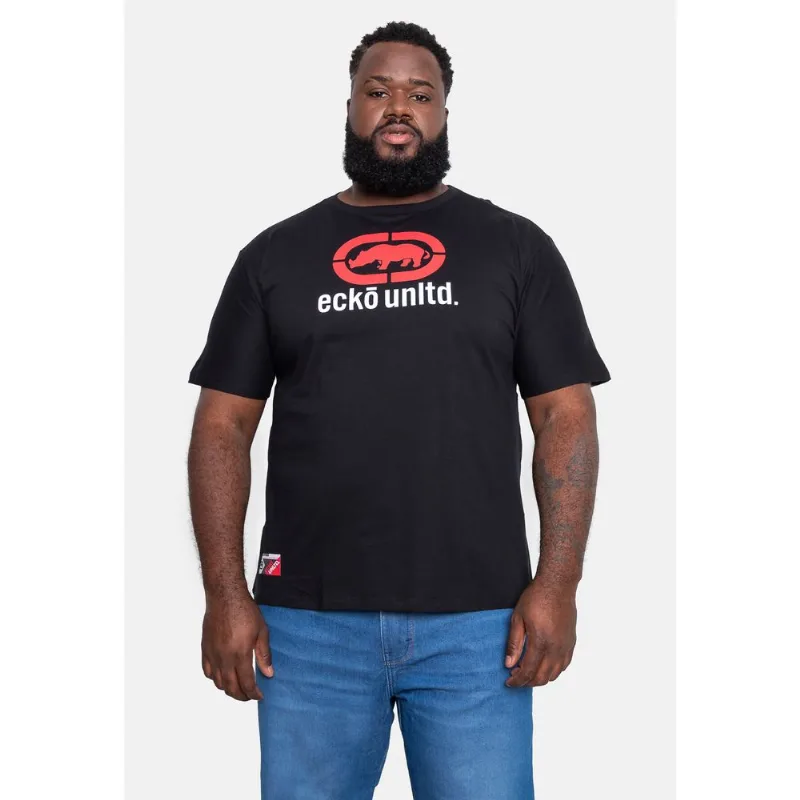 Camiseta Ecko Estampada Básica Plus Size Preta - Plus G