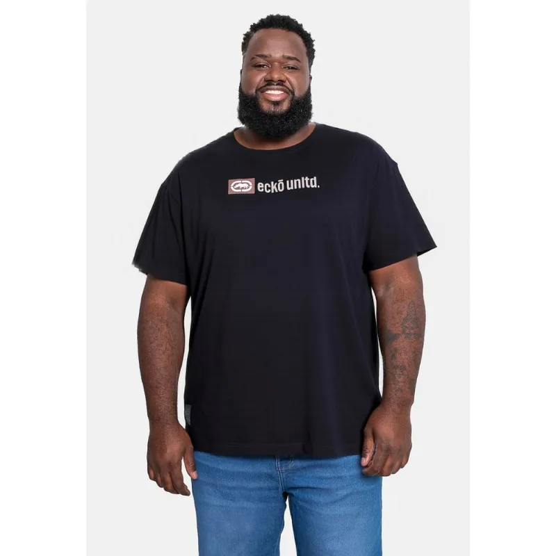 Camiseta Ecko Estampada Clássica Plus Size Preta - Plus G