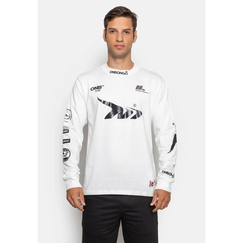 Camiseta Onbongo Manga Longa Off White - M