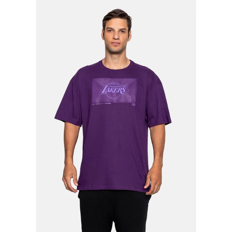 Camiseta NBA Overdized Maze Los Angeles Lakers Roxa - G