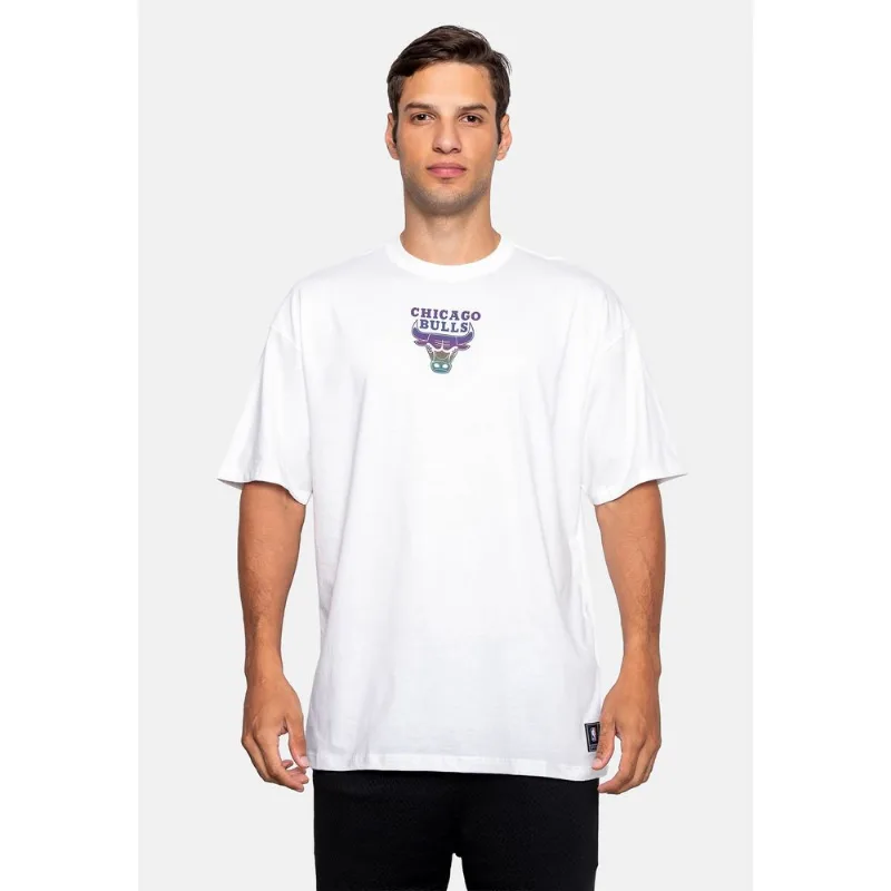 Camiseta NBA Overdized Hologram Chicago Bulls Branca - G