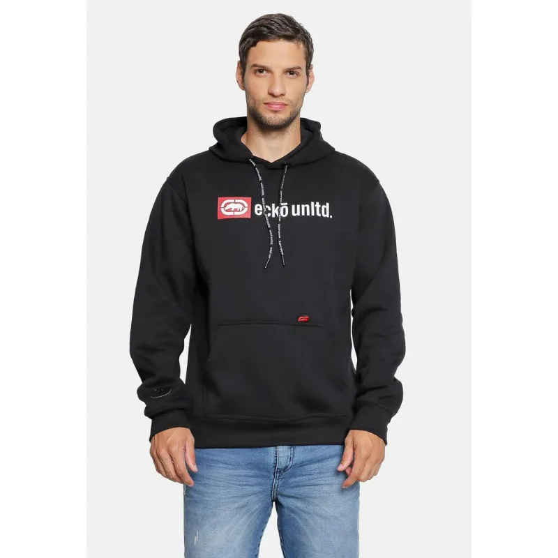 Moletom Ecko Canguru Fechado Básico Preto - M