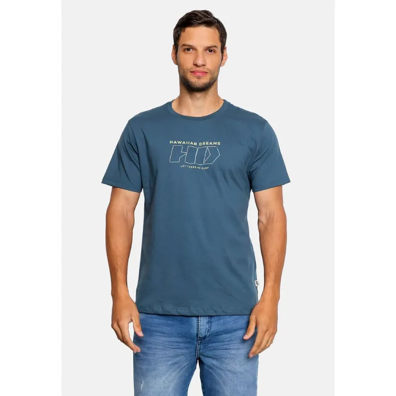 Camiseta HD Estampada Be Surf Azul - GG