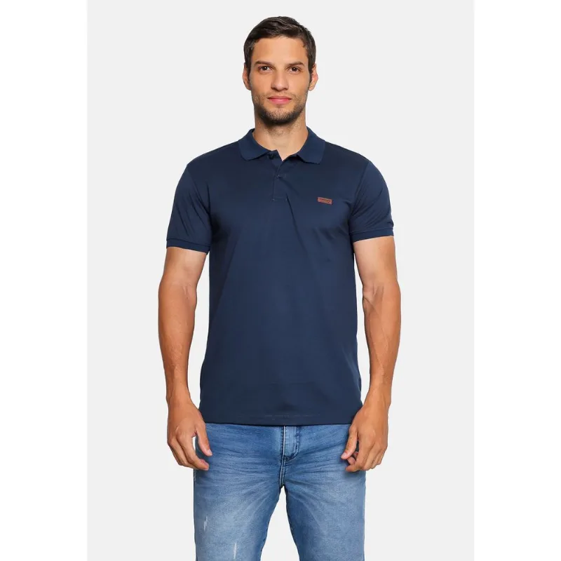 Camisa Polo HD Piquet Waves Azul Marinho - GG