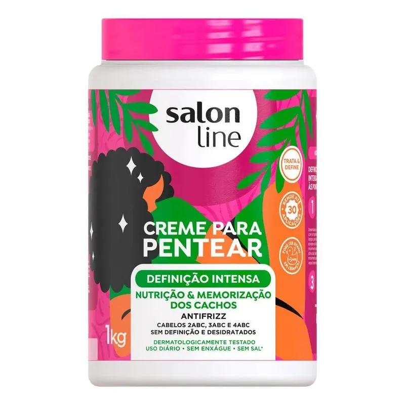 10x Creme Para Pentear Definição Intensa Salon Line 1kg