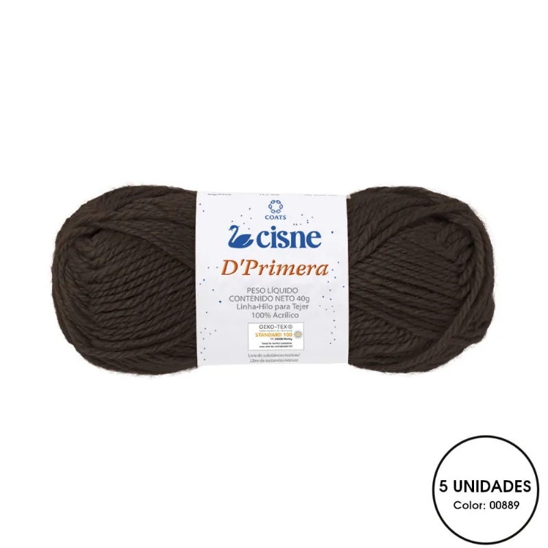 Kit 5 Novelo de Lã Tricô Crochê Cisne D'Primera 40g 00889