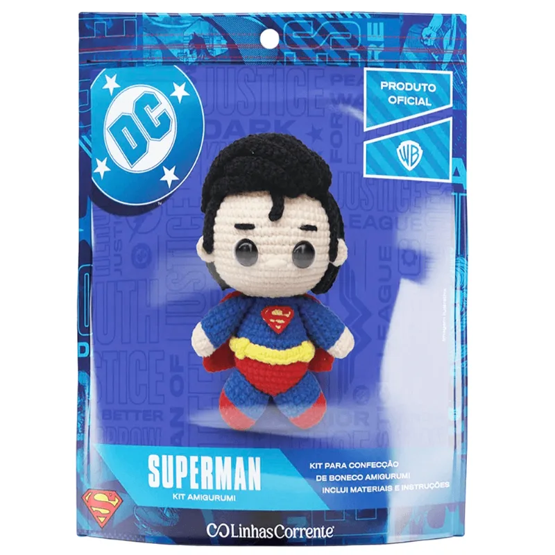 KIT AMIGURUMI DC ODCSU SUPERMAN ÚNICA