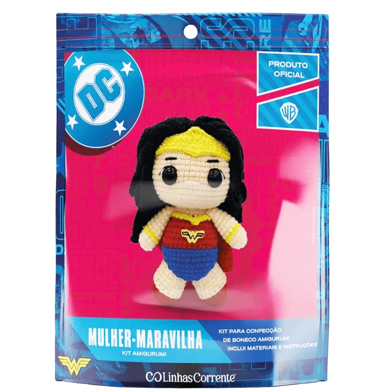 KIT AMIGURUMI DC ODCMM MULHER MARAVILHA ÚNICA