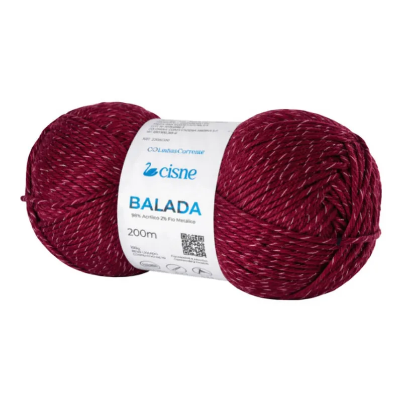 Fio Balada 100 Gramas com 200 Metros - Cisne - 1202