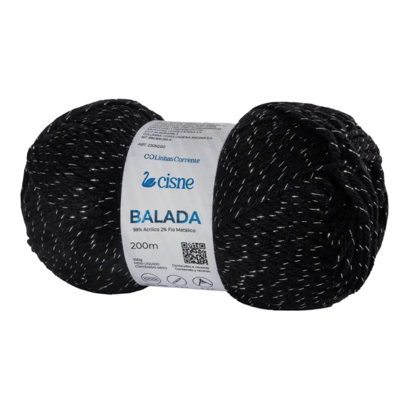 Fio Balada 100 Gramas com 200 Metros - Cisne - 00PT
