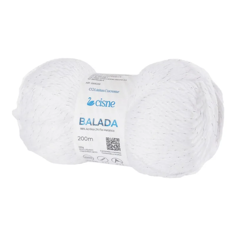 Fio Balada 100 Gramas com 200 Metros - Cisne - 000B