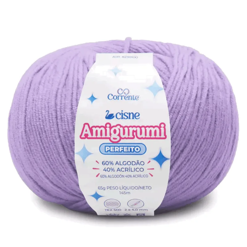 LINHA CISNE AMIGURUMI PERFEITO 8230 03023 LILAS CANDY LILAS CANDY 03023