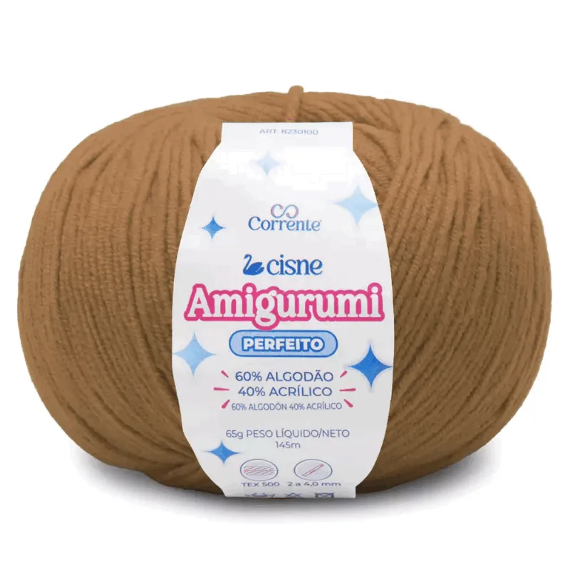 LINHA CISNE AMIGURUMI PERFEITO 8230 03006 CARAMELO CARAMELO 03006