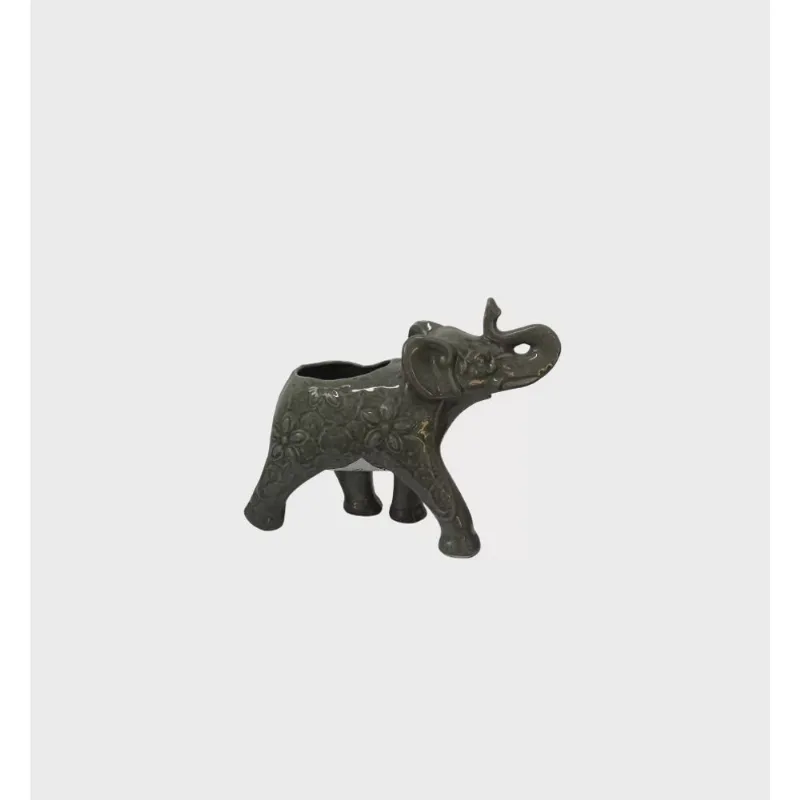 Vaso elefante médio cerâmica - monte real